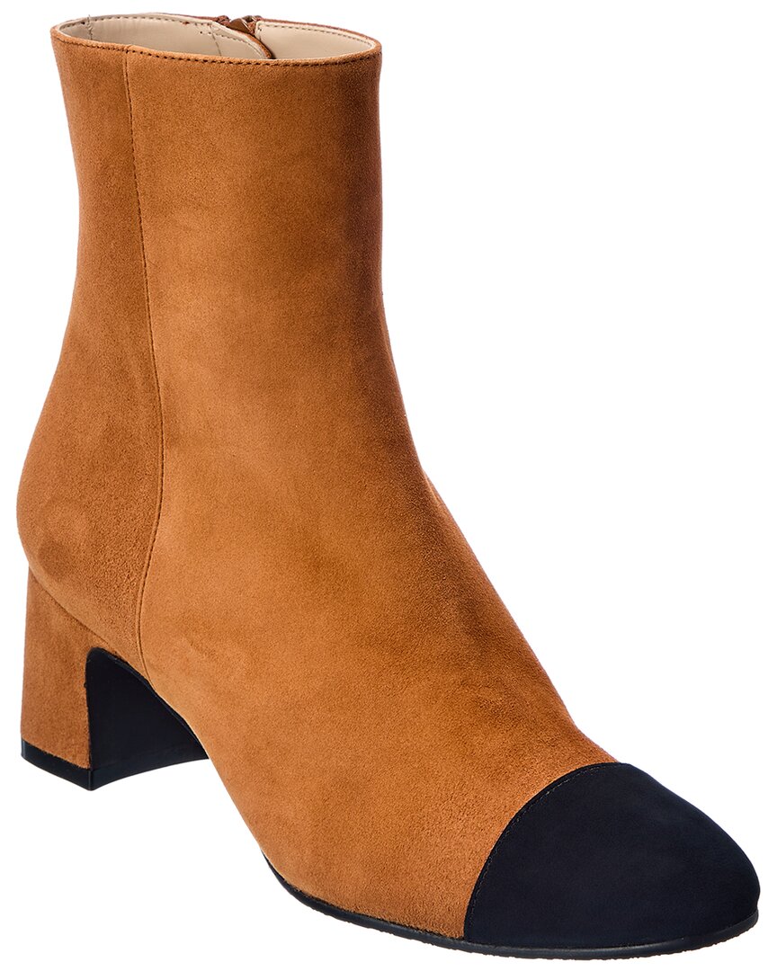 Shop Stuart Weitzman Milla 60 Suede Bootie In Brown