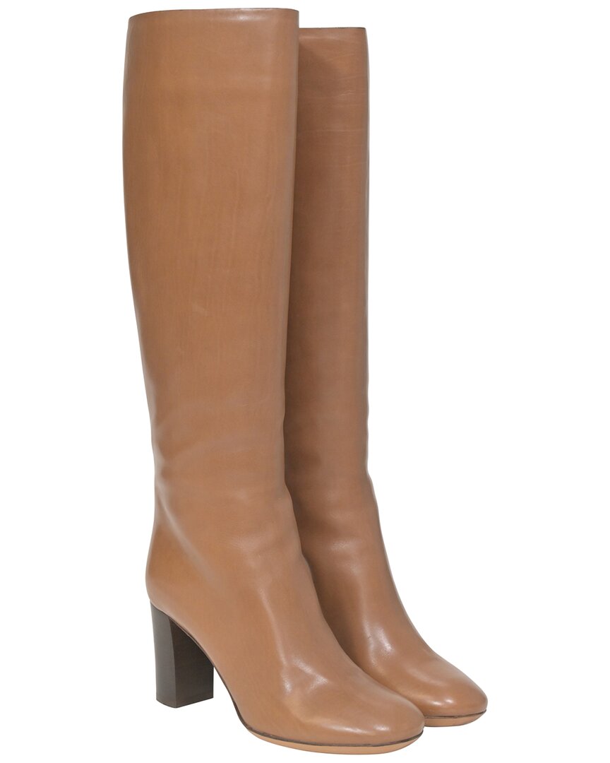 Chloé Women's Leather Knee Boot (authentic Pre-loved) In Brown