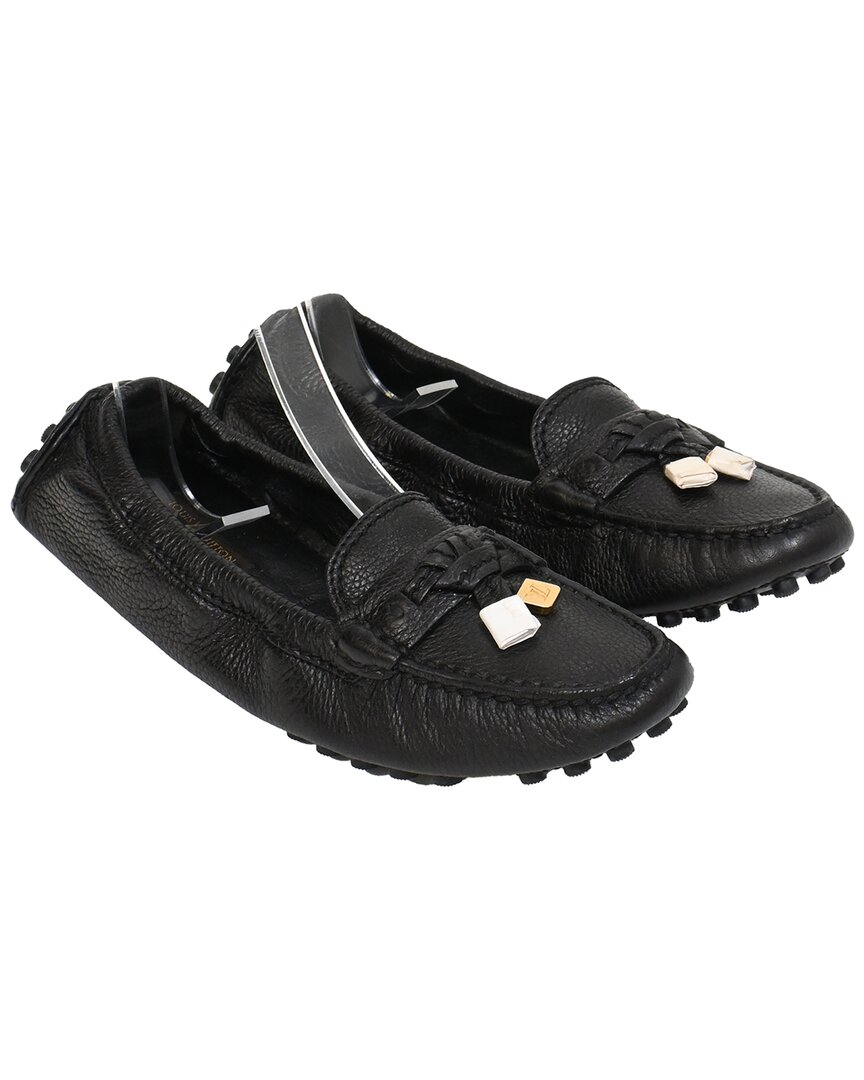 Louis Vuitton Women's Leather Lemon Loafer (authentic Pre-loved) In Black