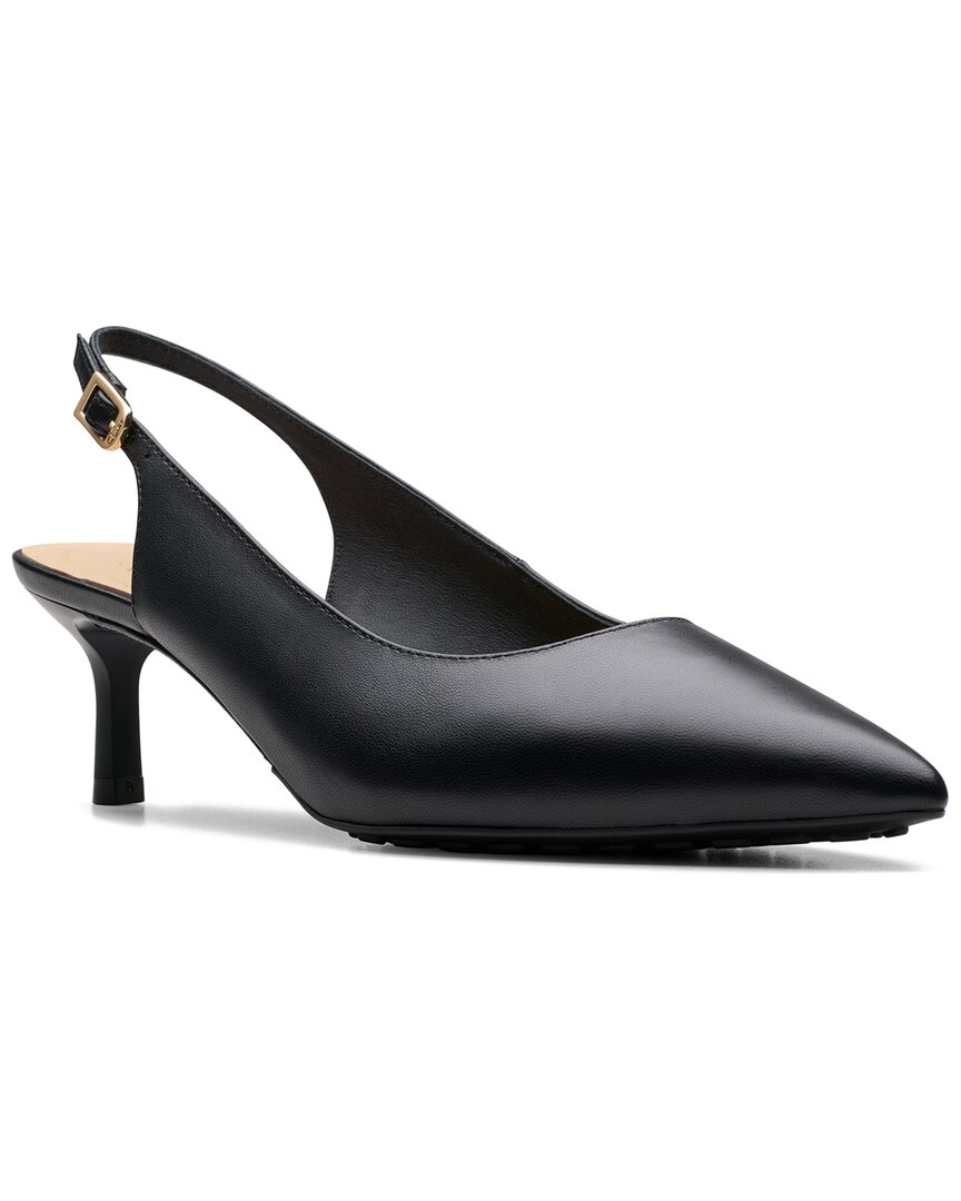 Clarks Adela Leather Slingback Pump In Black