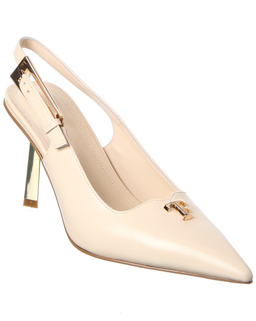 Tiffany & Fred Paris Leather Pump In White