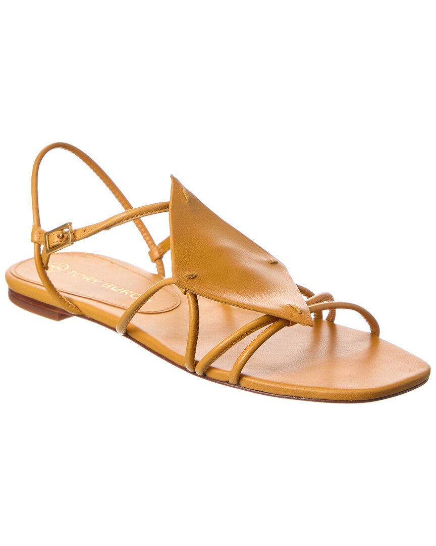 Tory Burch Diamond Patch Leather Sandal In Yellow | ModeSens