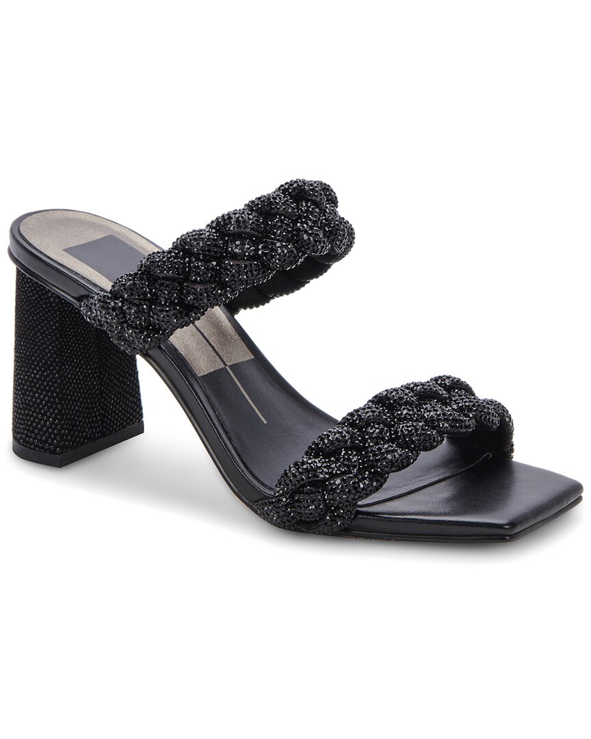 Dolce Vita Paily Rhinestone Heels Sandal In Black Rhinestone