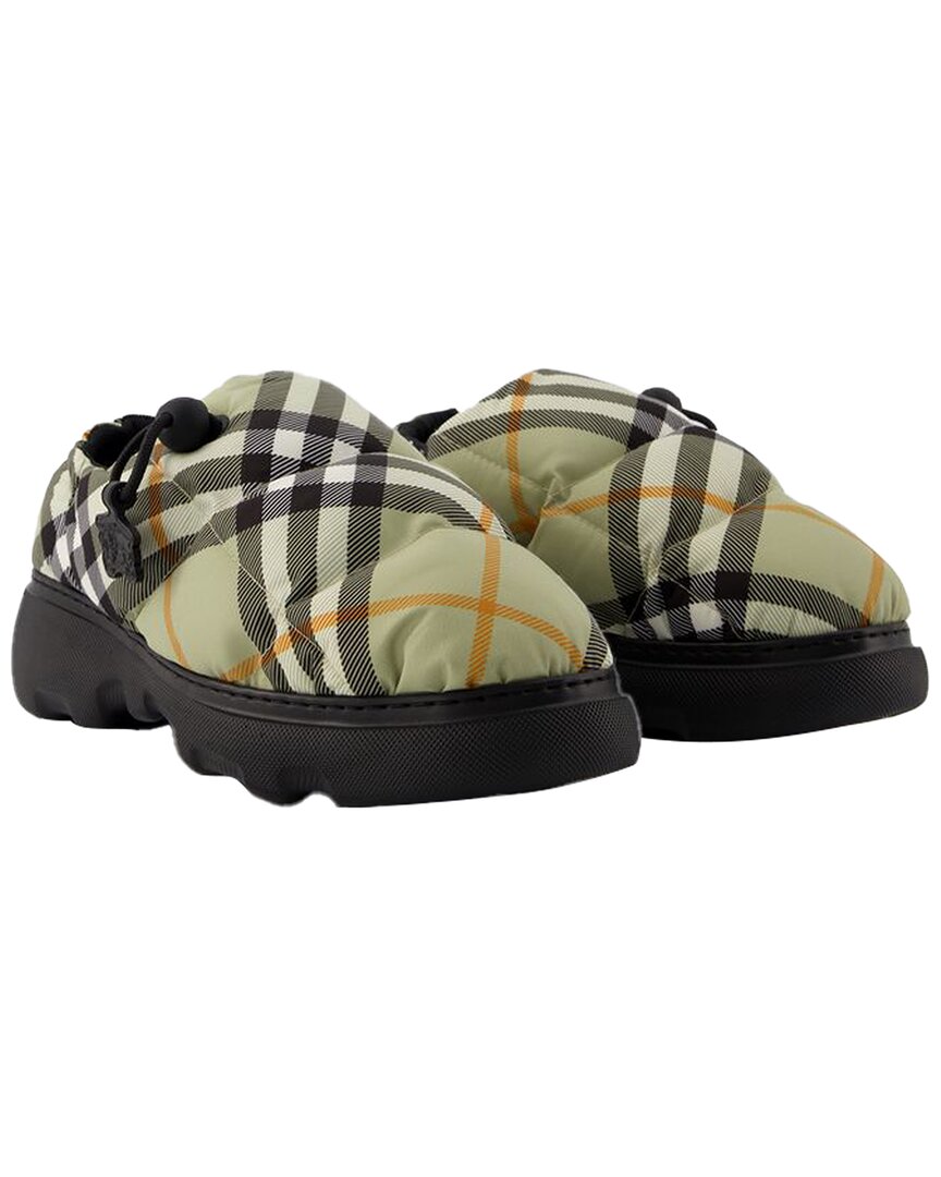 Burberry Pillow' Light Green Polyamide Blend Slippers In Multi