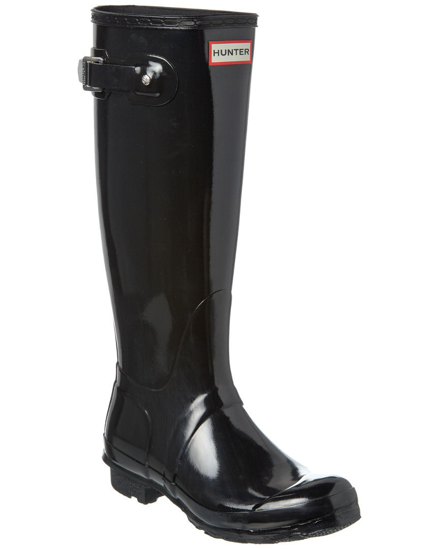 Hunter Women's Original Tall Gloss Rain Boot Women's Black 36 | eBay