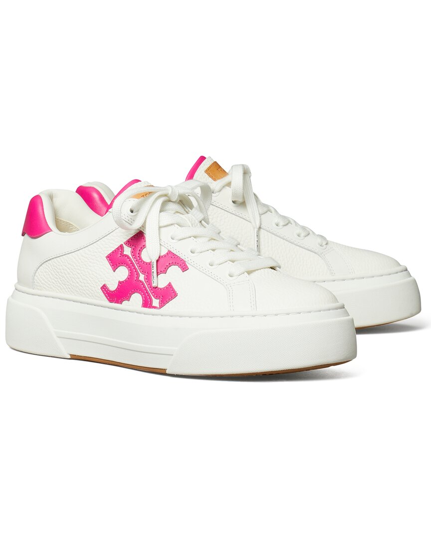 Tory Burch Color Block Leather Platform Sneaker In White