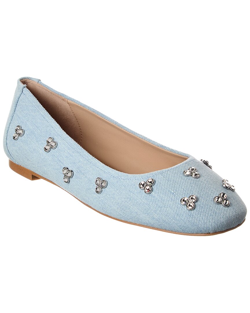 Stuart Weitzman Tammy Denim Ballet Flat In Blue