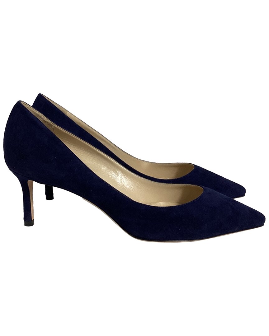 Jimmy Choo Romy 60 Pumps In Navy Blue Suede