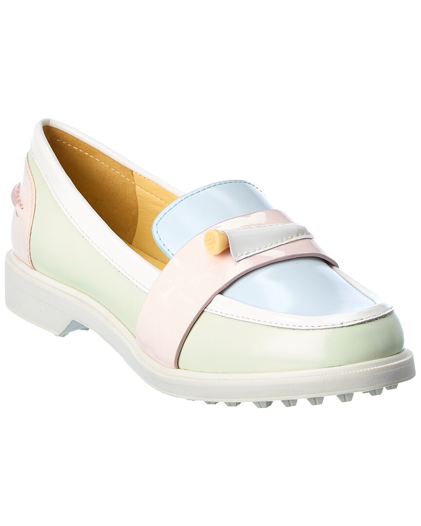 Tory Burch Colorblocked Pocket Tee Leather Loafer In White | ModeSens