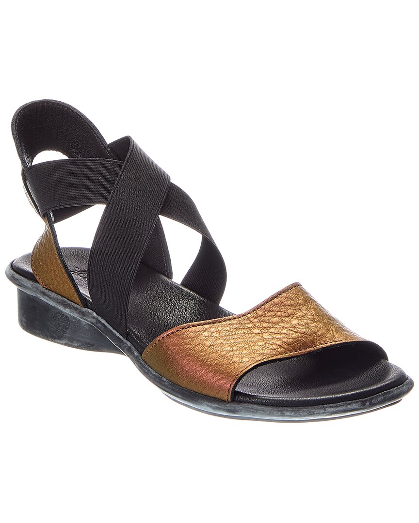 Arche Satia Leather Sandal In Black