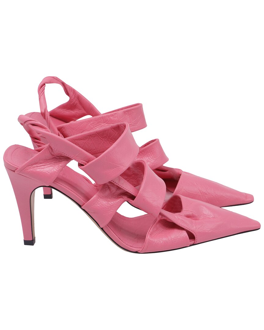 Bottega Veneta Women's Leather Pointed Toe Slingback Pump (authentic Pre-  Loved) In Pink