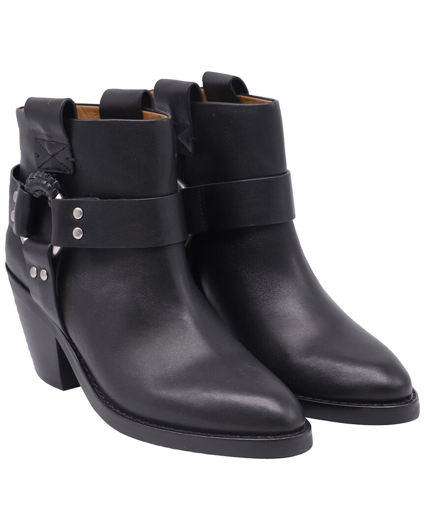 Chloé See By Women's Leather Eddie Bootie (authentic Pre-loved) In Black