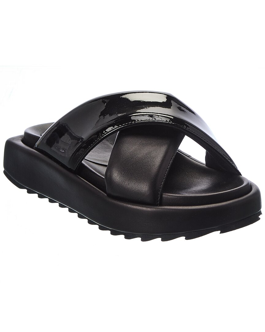 Gia Borghini Leather Platform Sandal In Black