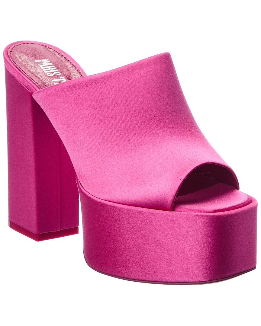 Shop Paris Texas Sasha Satin Platform Sandal In Pink