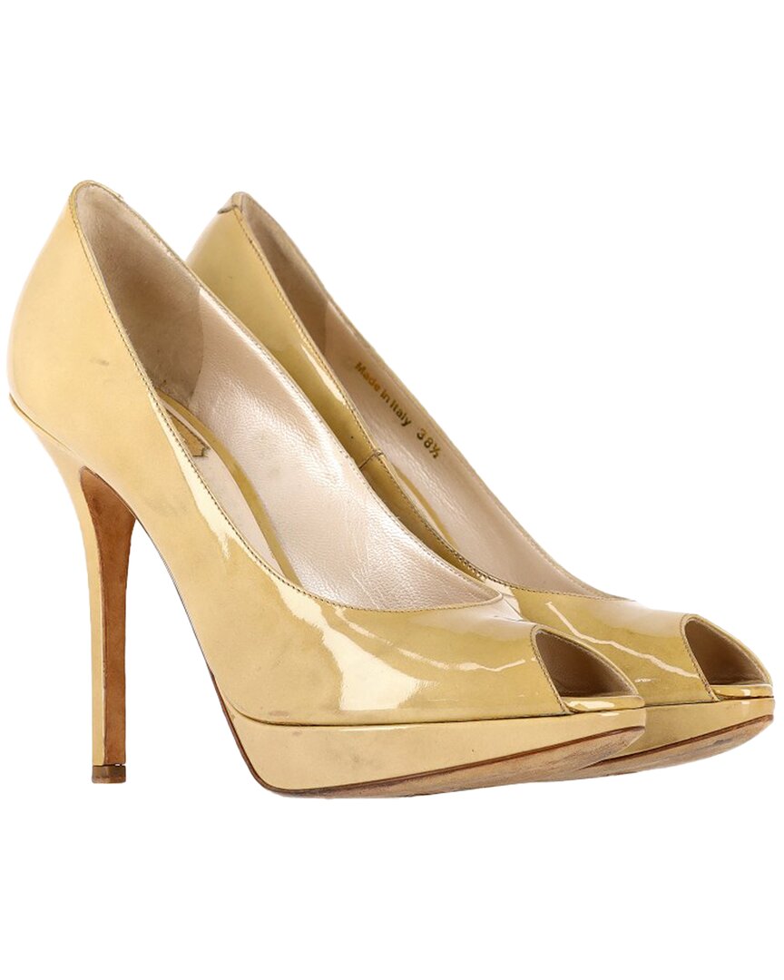 Dior Women's Patent Leather Miss  Peep-toe Pump (authentic Pre-loved)