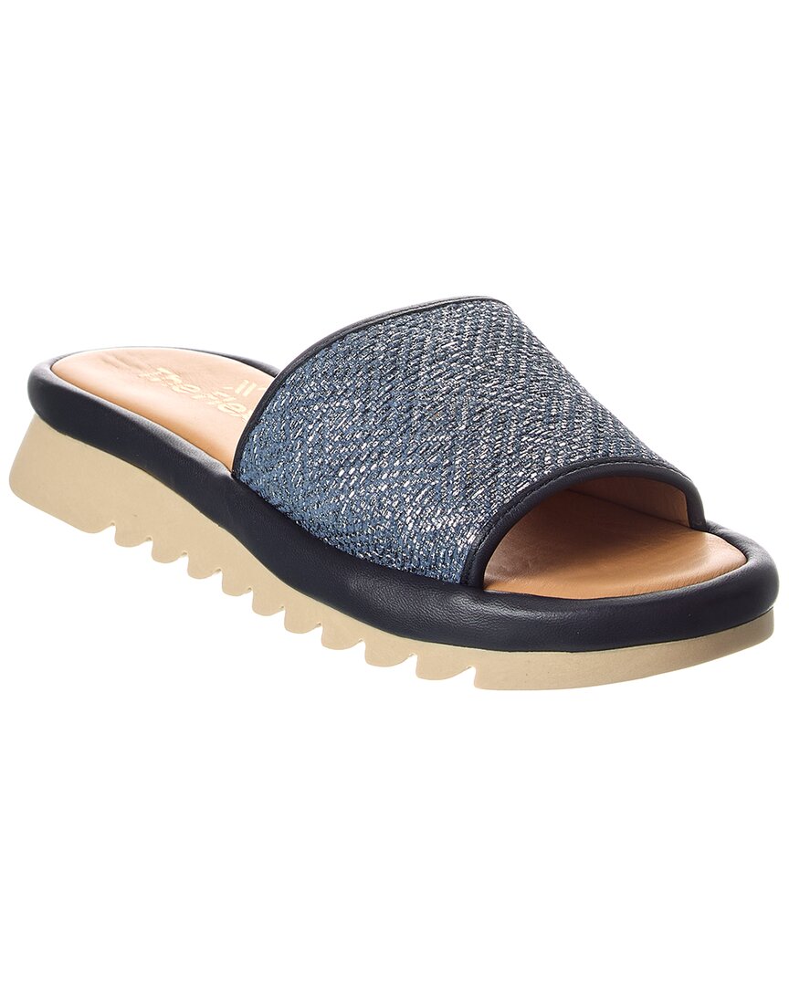 The Flexx Wilma Lather Sandal In Navy/navy Holly/nappa