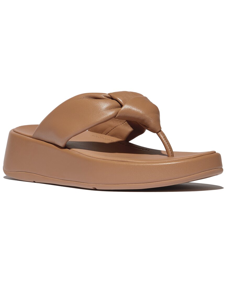 Fitflop F-mode Leather Sandal In Brown