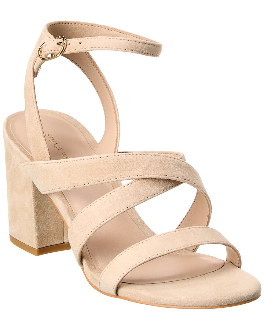 Stuart Weitzman Ave Ankle 75 Suede Sandal In Brown | ModeSens