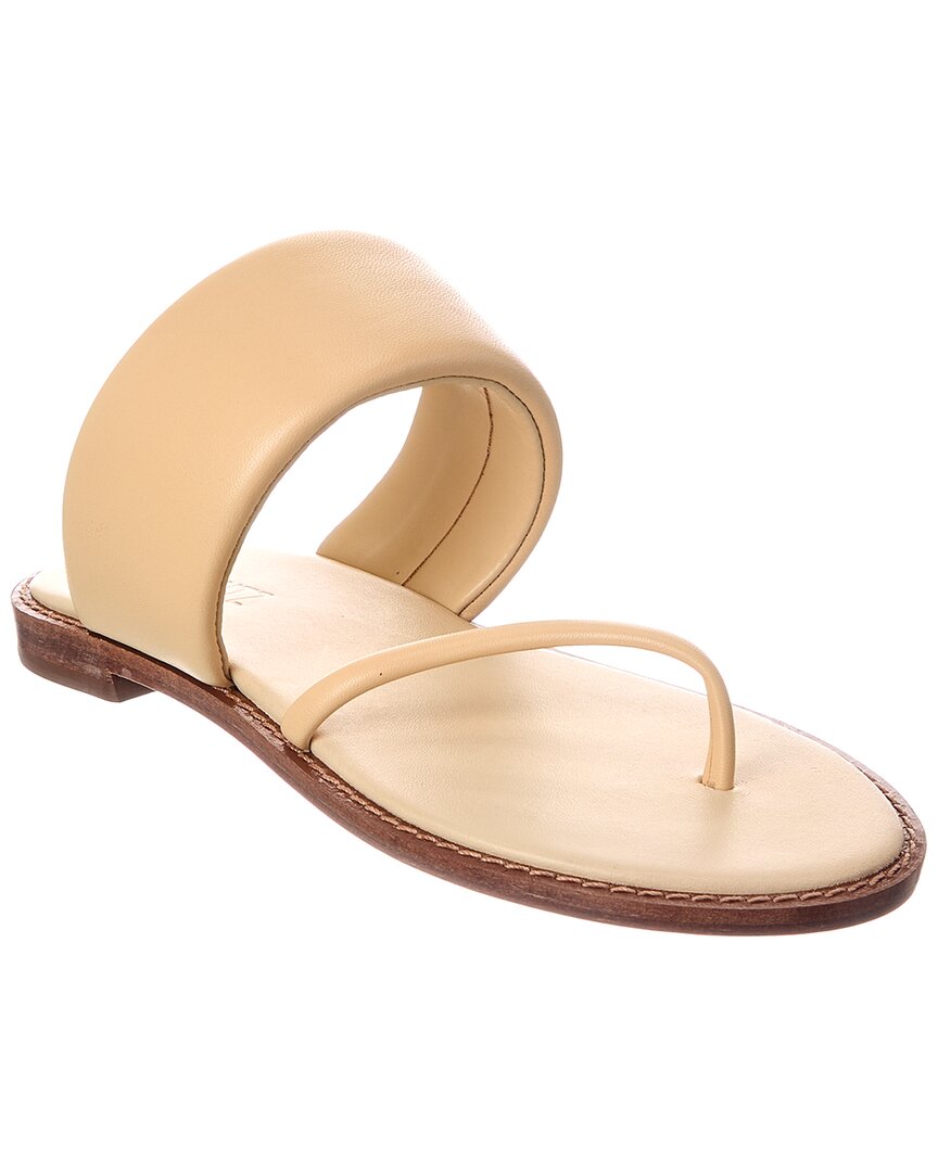 Schutz Alba Leather Sandal In Natural Nibs