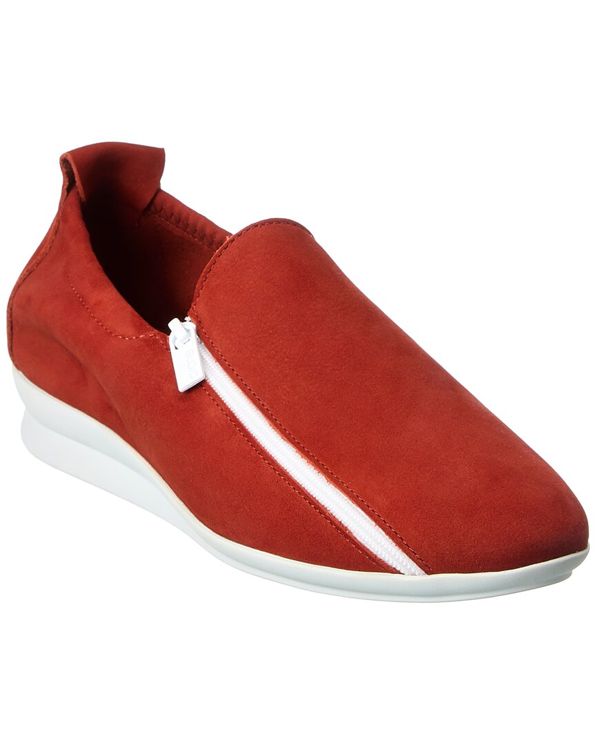 Arche Nashaa Leather Slip-on In Red