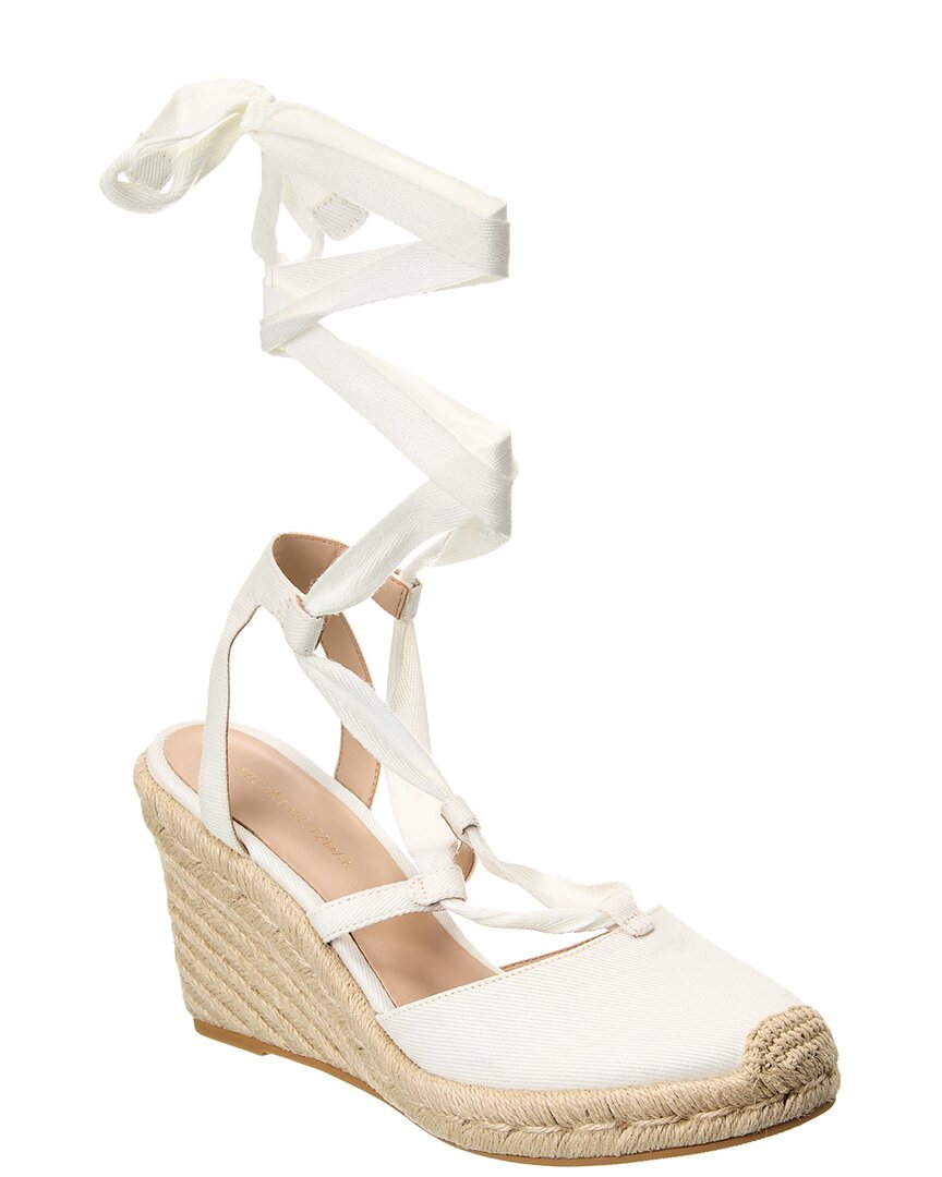 Stuart Weitzman Altdup Ankle Wrap Sandal In Cream