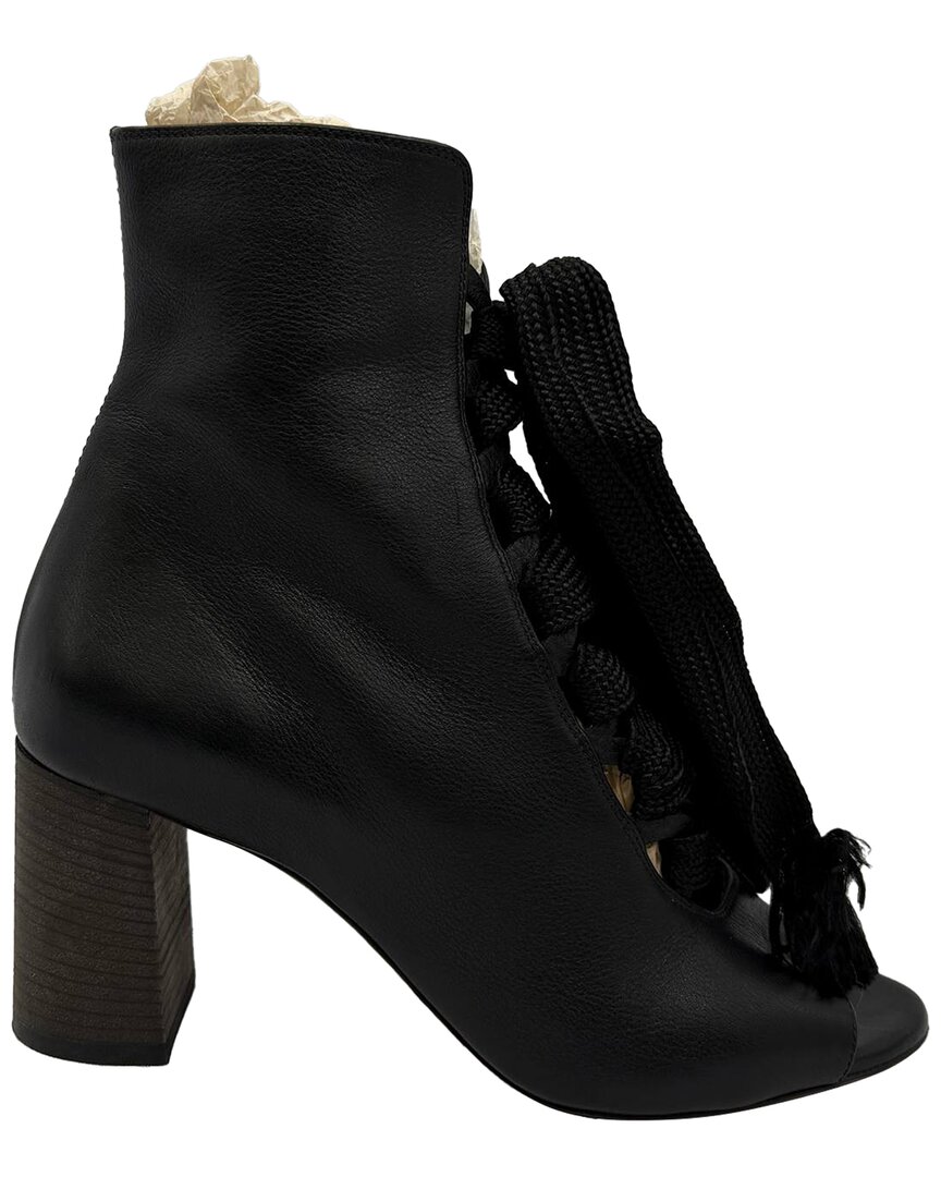 Chloé Women's Leather Harper Peep-toe Lace-up Boot (authentic Pre-loved)