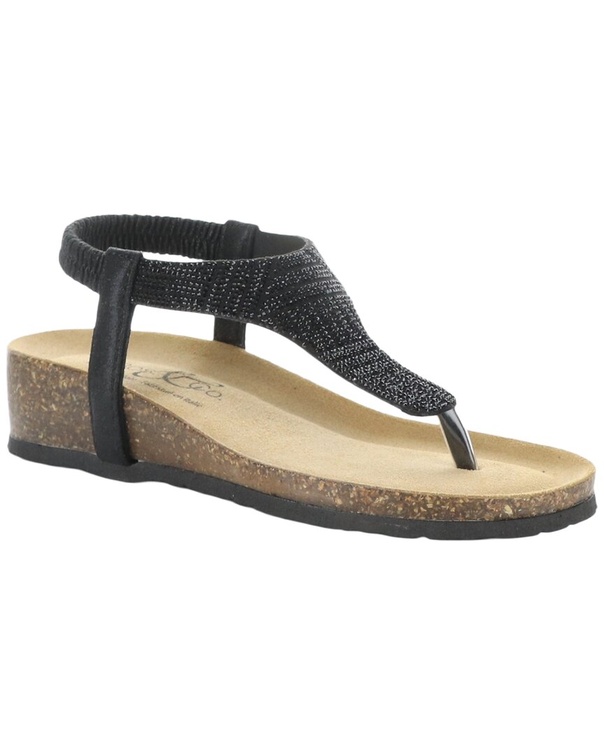 Bos. & Co. Lila Synthetic Sandal In Black