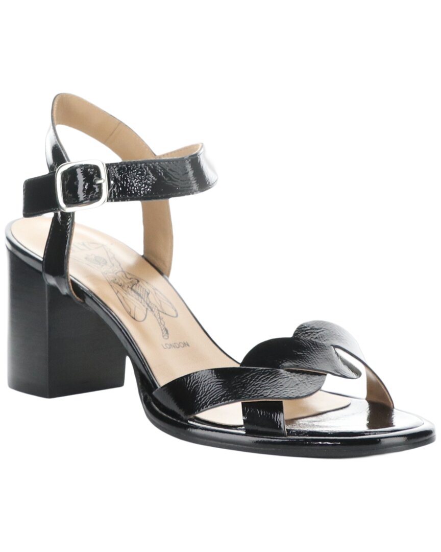 Fly London Silver/Black Moji Patent Sandal