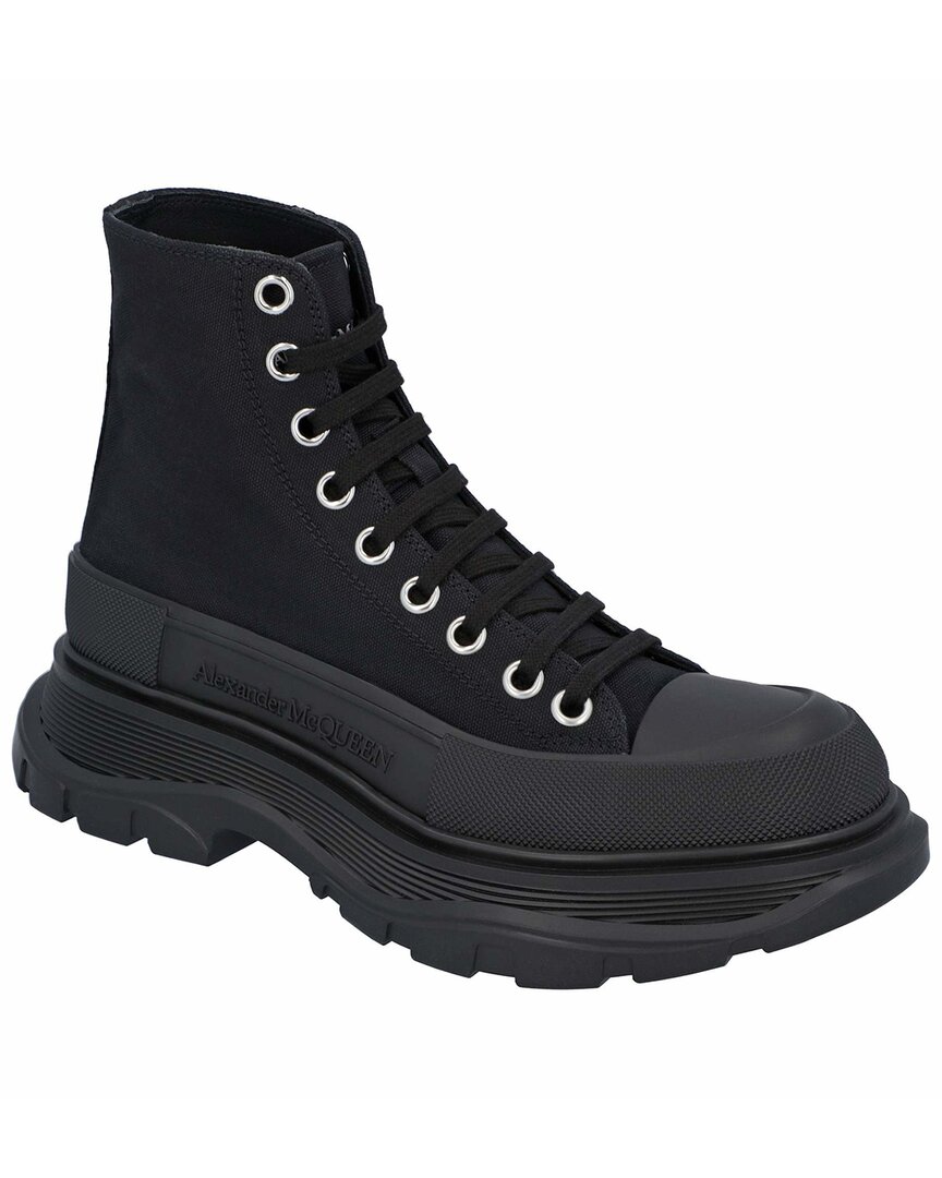 ALEXANDER MCQUEEN ALEXANDER MCQUEEN WOMEN'S CANVAS TREAD SLICK BOOT