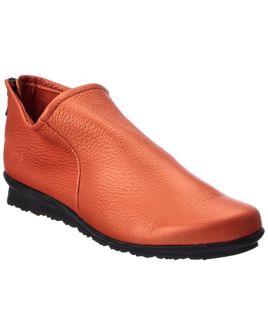 Arche Babyqi Leather Flat In Orange