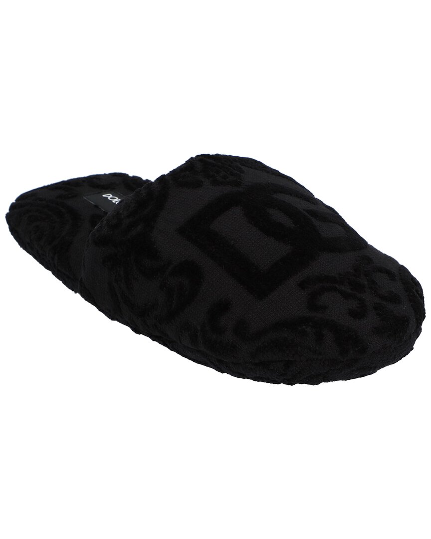 Dolce & Gabbana Jacquard Cotton Terry Slippers
