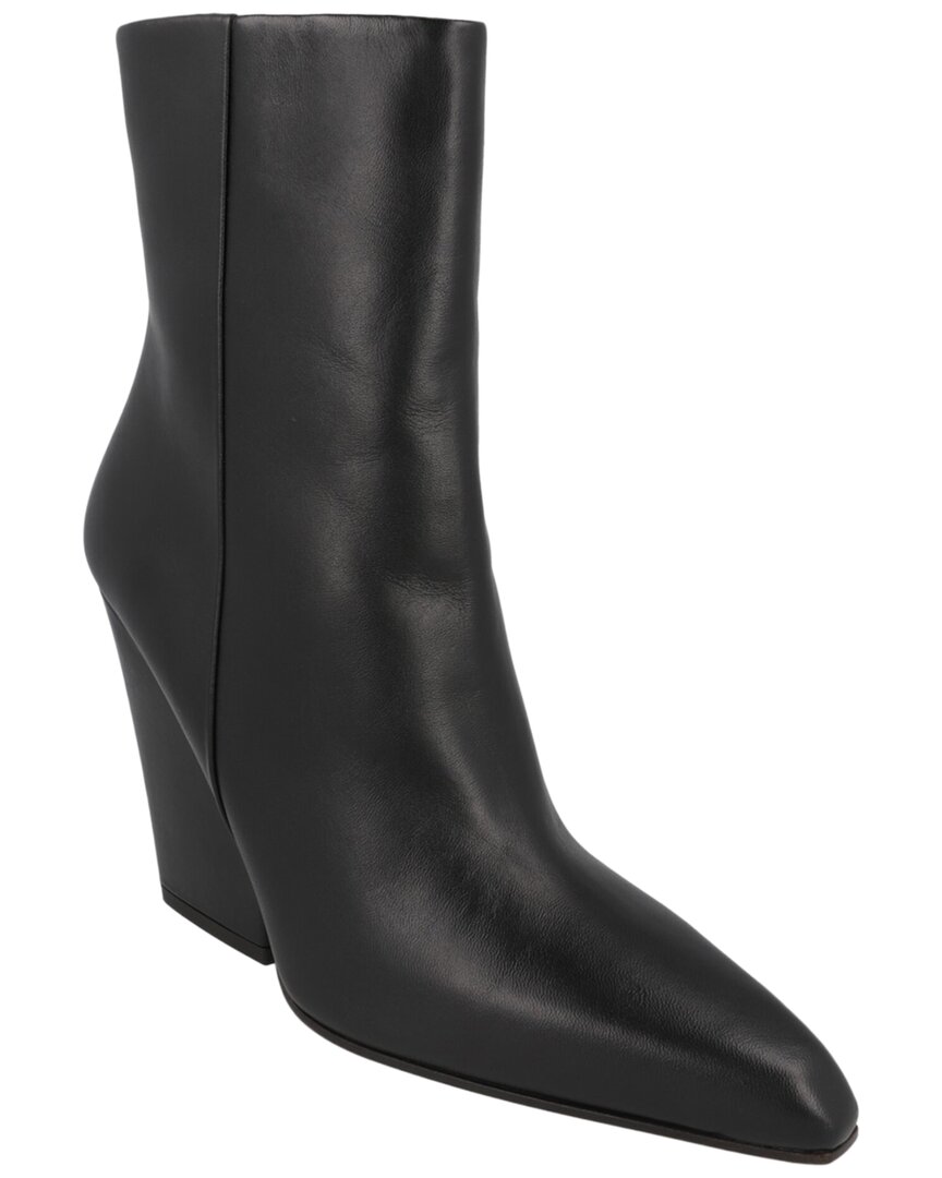 Paris Texas Jane Leather Bootie In Black