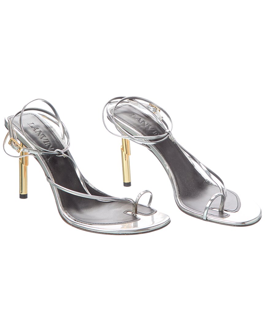 Pre-owned Lanvin Sequence 95 Leather Sandal (authentic Pre-loved)