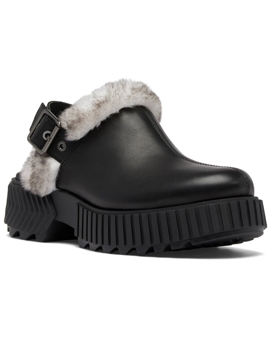 Sorel Ona Ave Leather Mule In Black