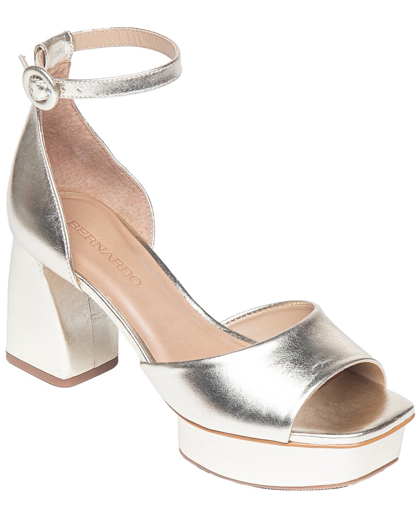 Bernardo Raleigh Metallic Ankle-strap Platform Sandals