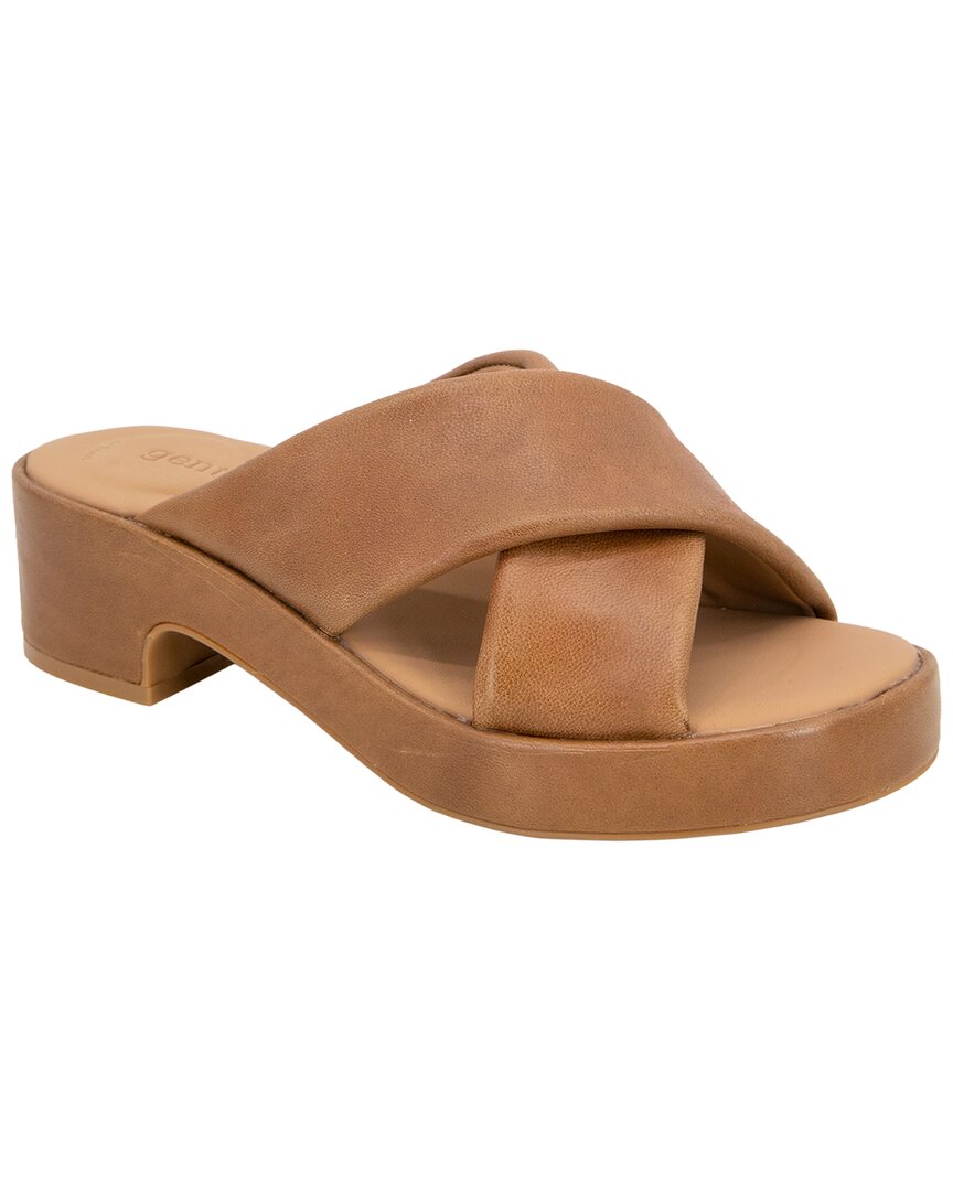 Gentle Souls By Kenneth Cole River Leather Sandal In Brown