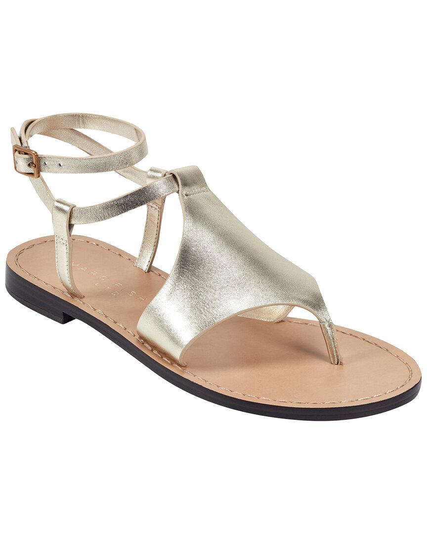 Marc Fisher Ltd Lille Leather Sandal In Metallic