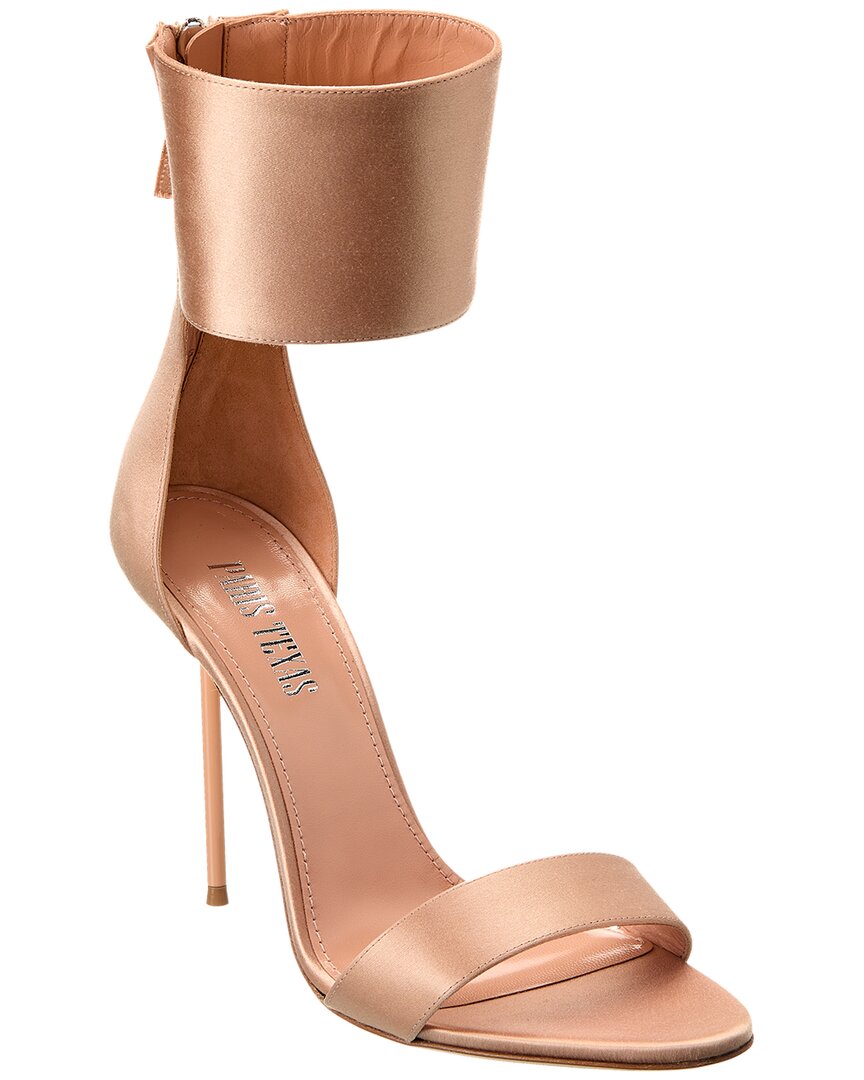 Shop Paris Texas Vanessa Satin Sandal In Pink