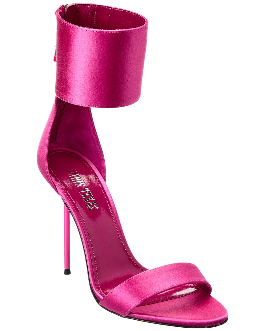Shop Paris Texas Vanessa Satin Sandal In Pink