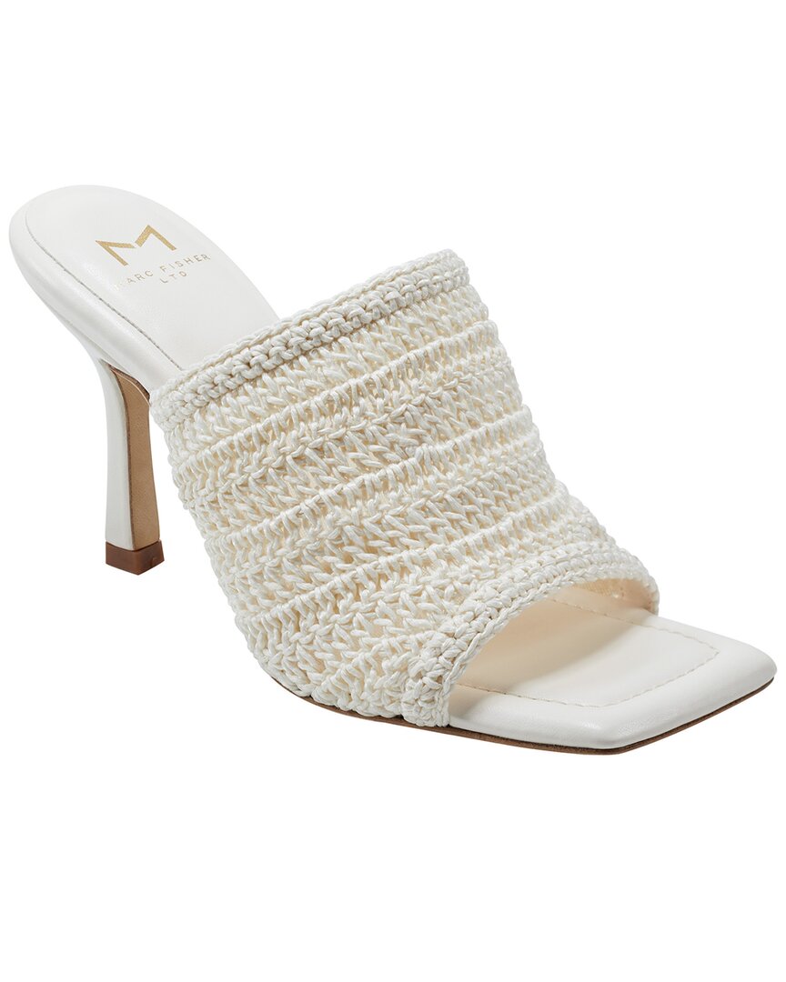 Marc Fisher Ltd Dako Woven Stiletto Mule Sandals In Ivory