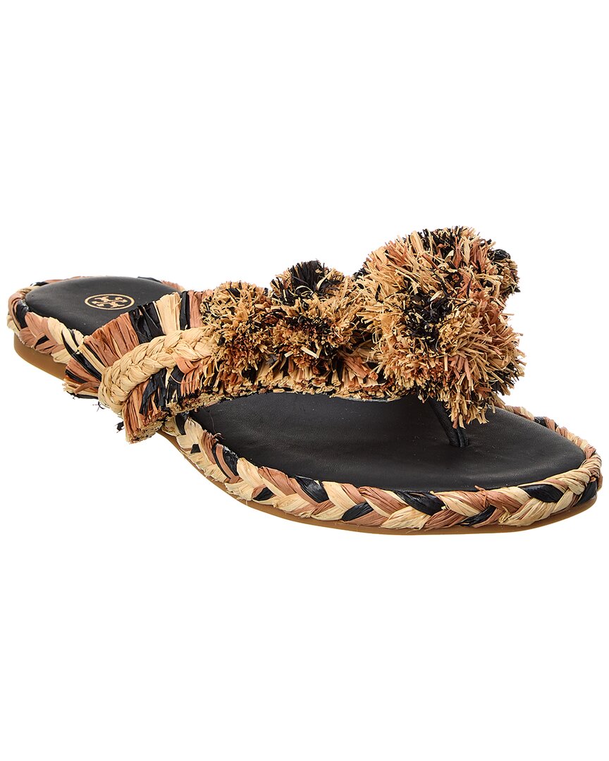Tory Burch Raffia Sandal In Brown