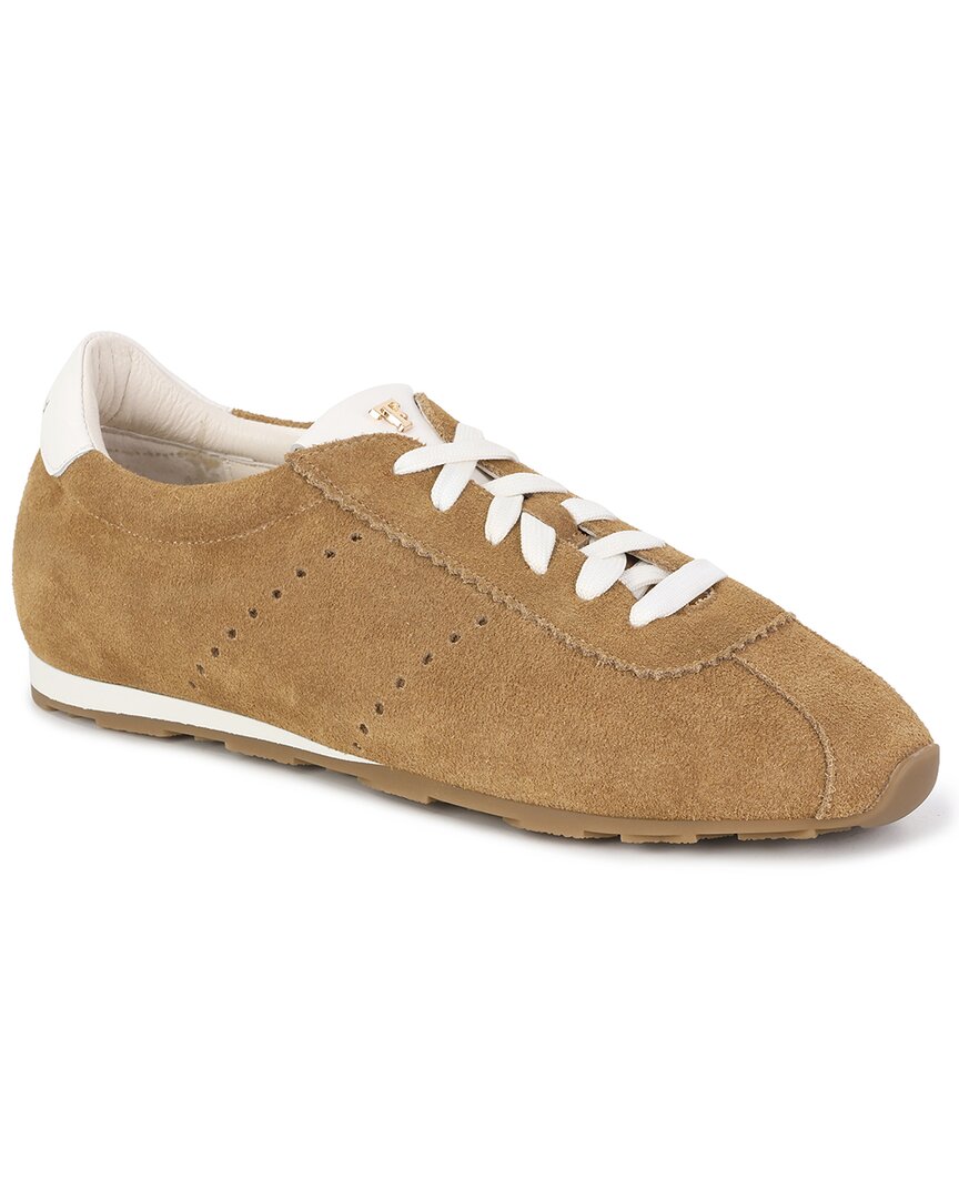 Tiffany & Fred Paris Suede Sneaker In Beige