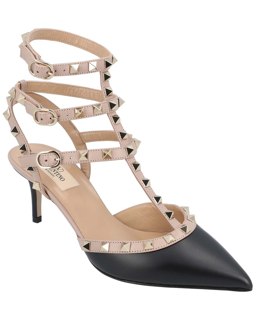 Valentino Garavani Valentino Women's Leather Rockstud 65mm Caged Pump