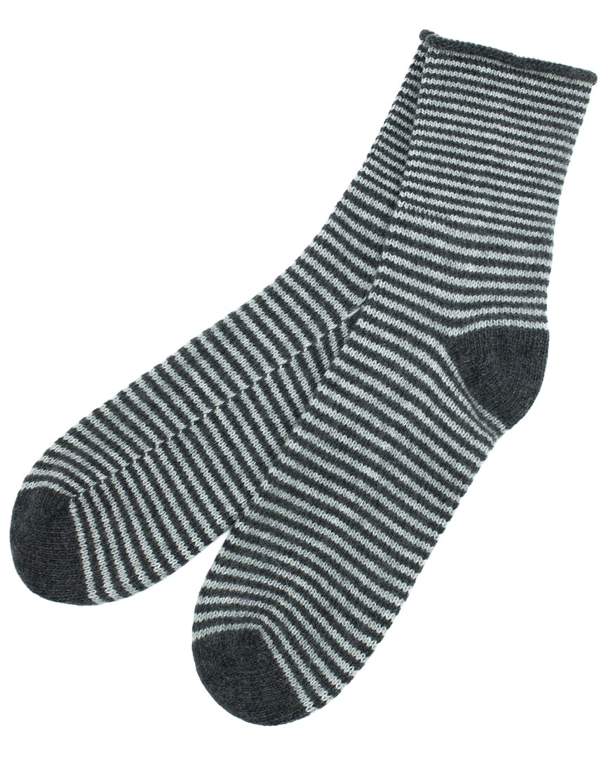 Portolano Cashmere Striped Socks In Multi