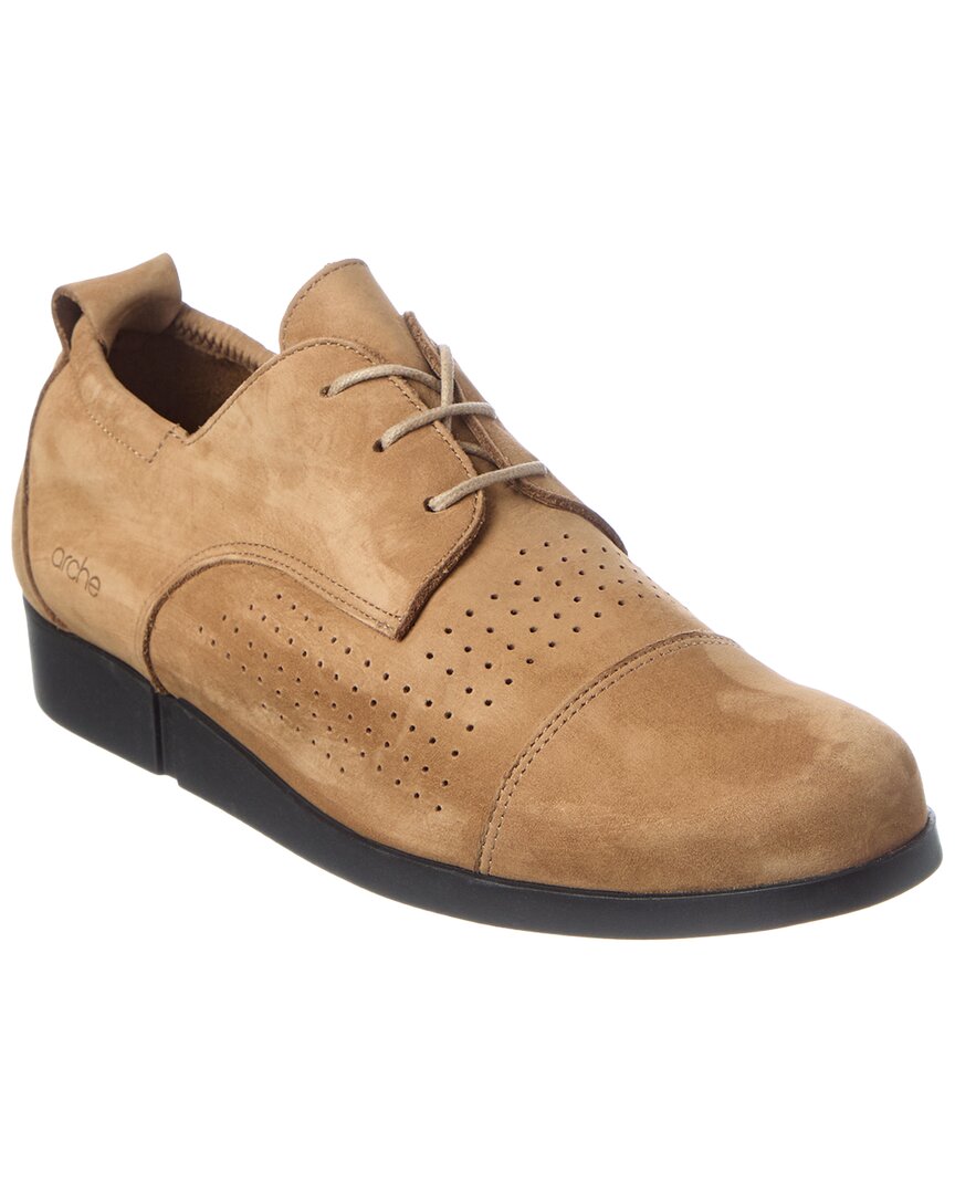 Arche Ceorha Leather Flat In Tan