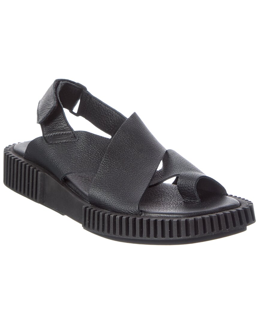Arche Ixoham Leather Sandal In Black