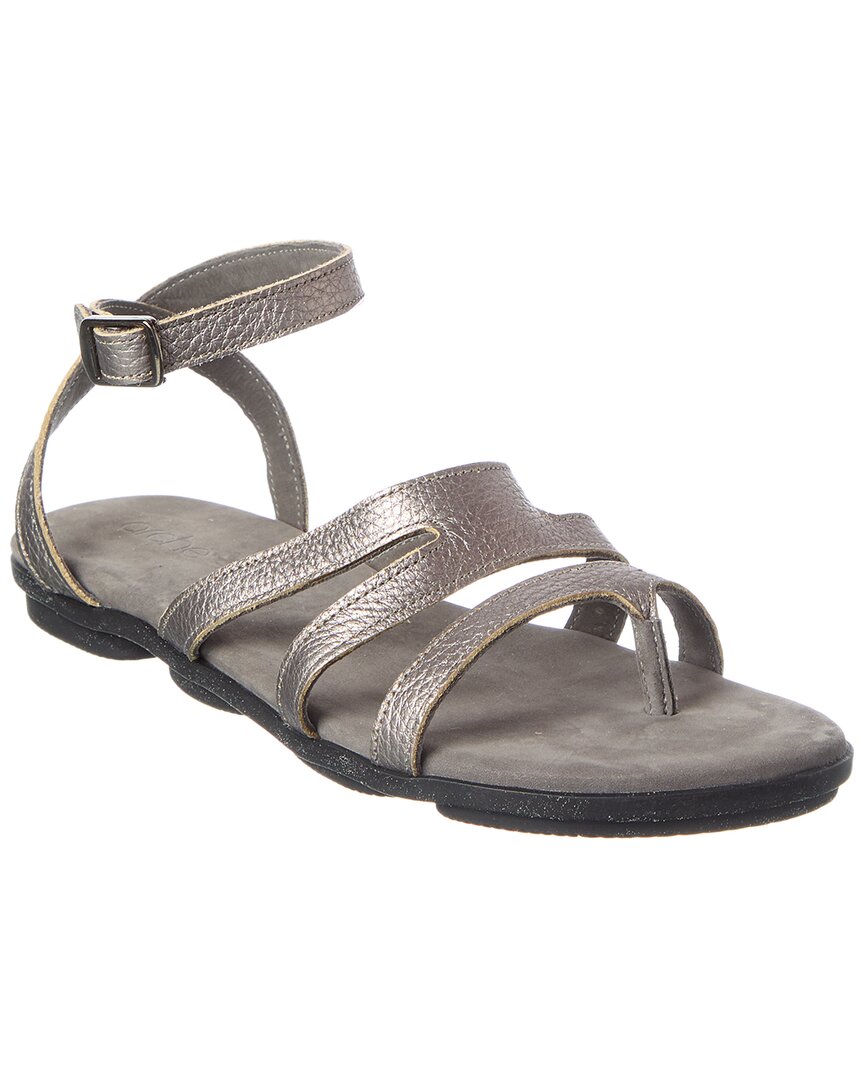Arche Palmea Leather Sandal In Ottone/etain