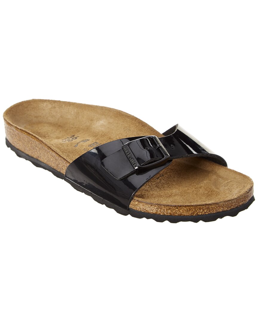 Birkenstock Black Madrid Patent Sandal In Black