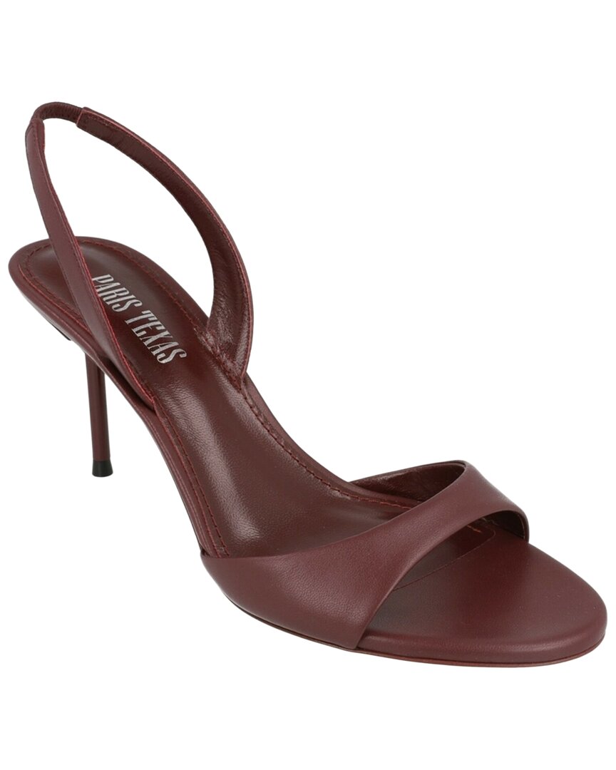 Paris Texas Lidia Leather Slingback Sandal In Brown