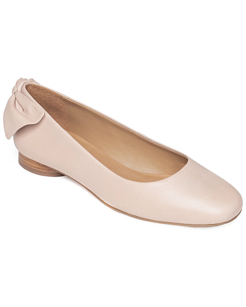 Bernardo Eloise Leather Bow Ballet Flats
